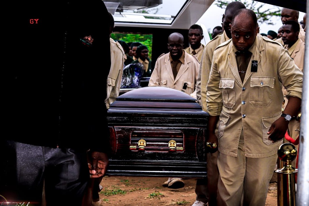 Casket presentation during funeral service