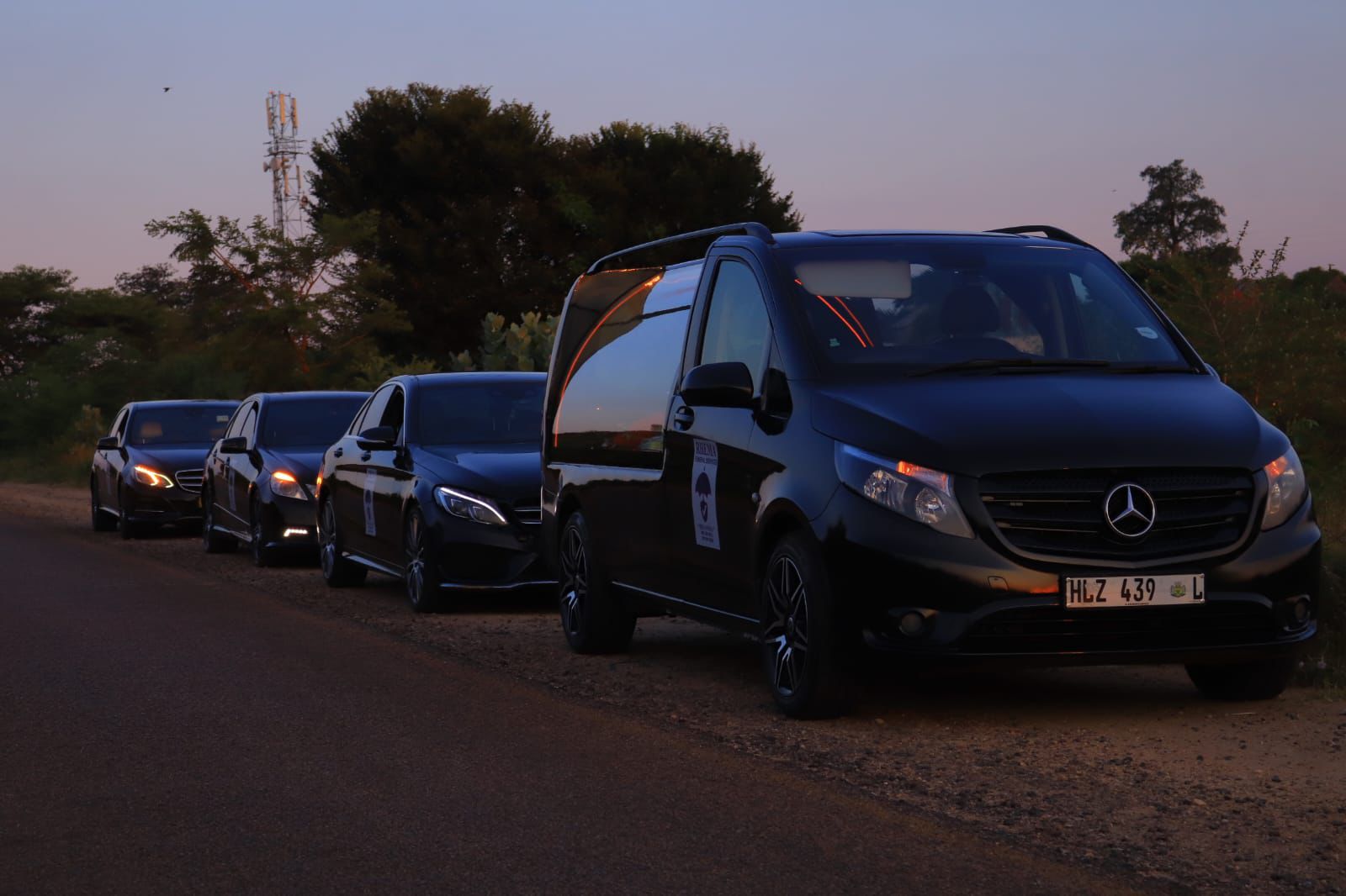 Rhema Funeral Services fleet during service support